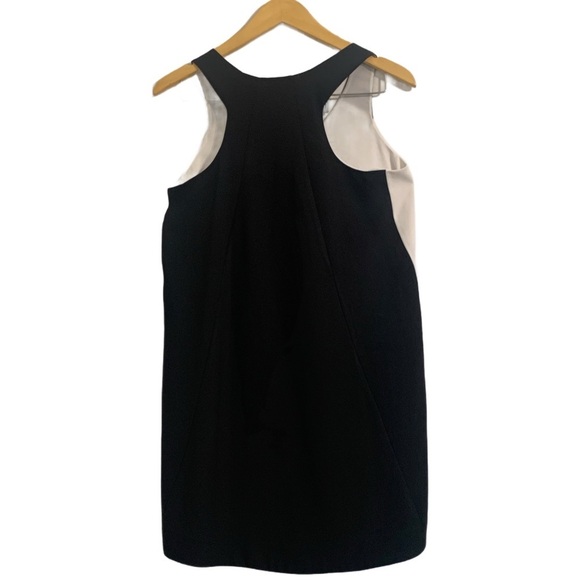 BANANA REPUBLIC Y2k Black and White, 2 Tone Shift Dress Size 2 - Picture 5 of 9